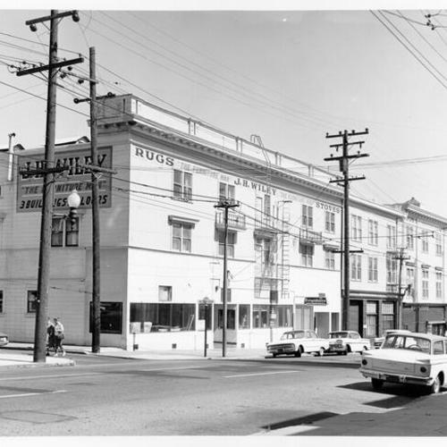 [Rear view of J. H. Wiley Furniture store, 2098 Market Street]
