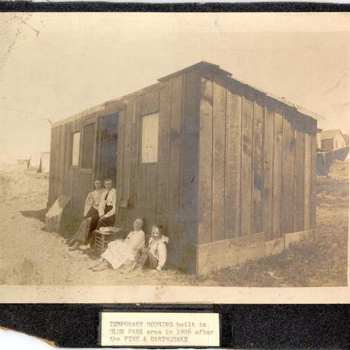 Temporary housing built in Glen Park area in 1906 after the fire and earthquake