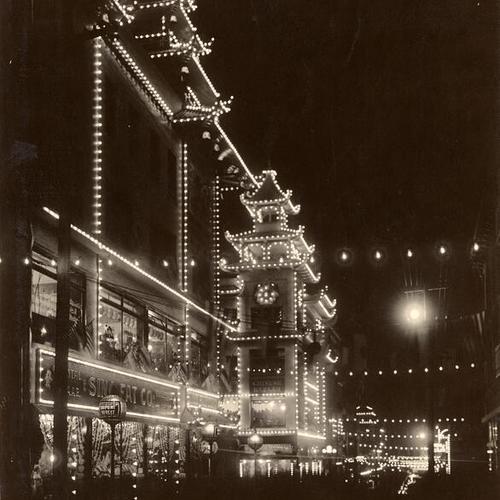 [Illumination of Chinatown, Portola Festival, October 19-23, 1909]