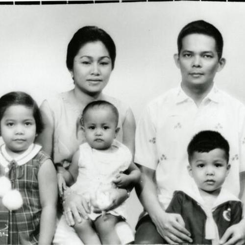 [Mirlanda's family portrait in 1967 right before they came to the U.S. from Manila, Philippines]