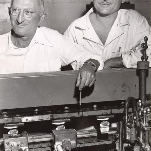 [M. D. Stearns and Al DeFranco, co-owners of the A. D. S. Food Products Company]