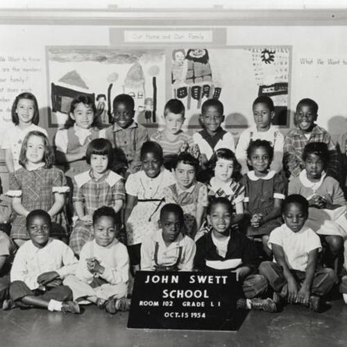 [John Swett Elementary School 1954 class photo]