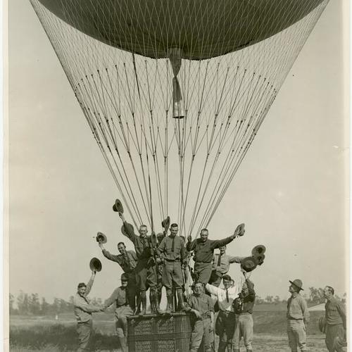 [Group of men with hot air balloon]