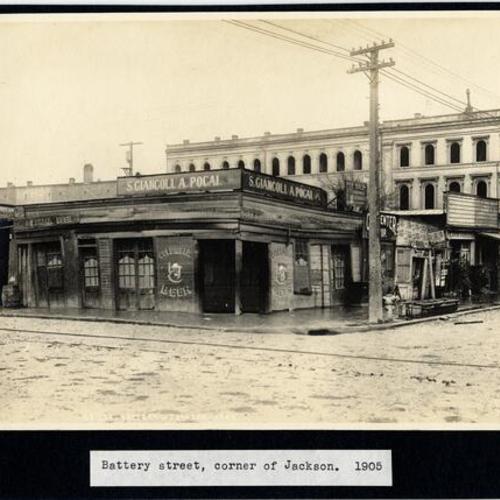 [Battery Street, corner of Jackson, 1905]