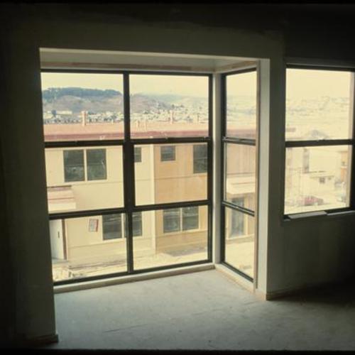 Interior view of apartment window