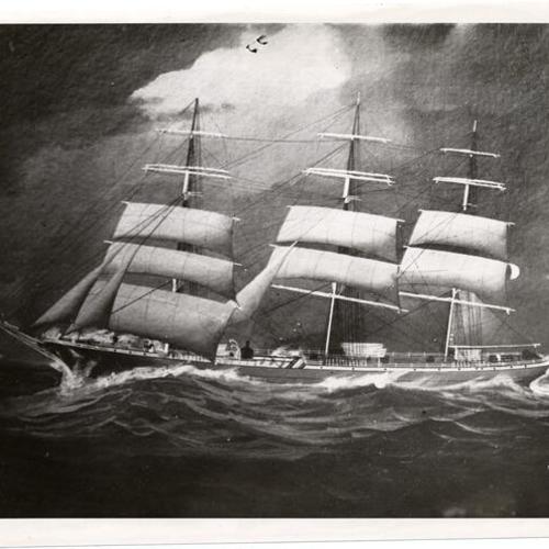 [Painting of sailing ship "Andre Theodore"]