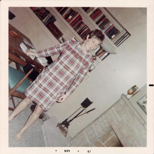 [A woman at her parent's home in Los Angeles]