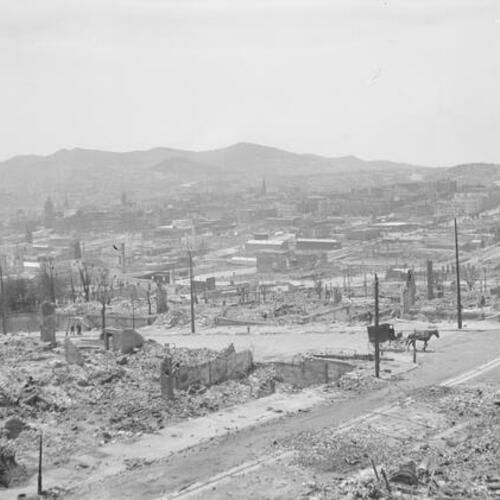[View looking west of ruin after the 1906 earthquake and fire]
