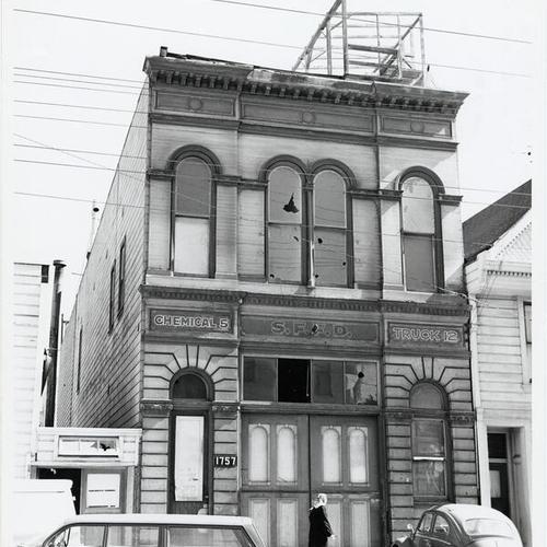 [Exterior of firehouse at 1757 Waller Street - Truck Company No. 12]