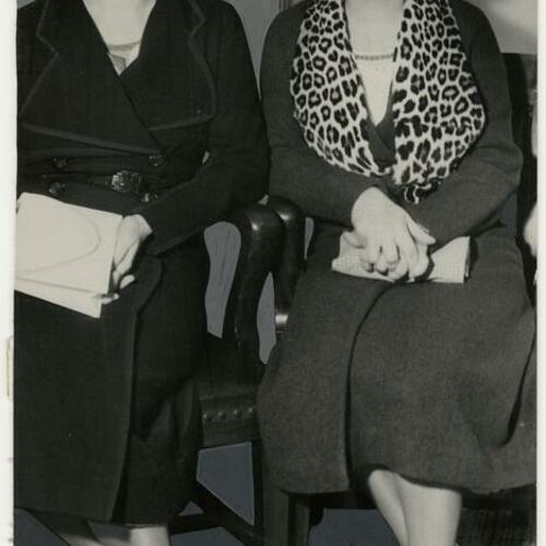 Natalie (right) and Constance Talmadge sitting