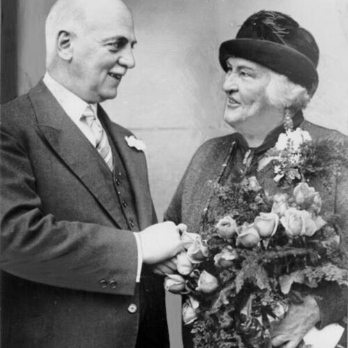 [Annie Laurie and Mayor Rossi]