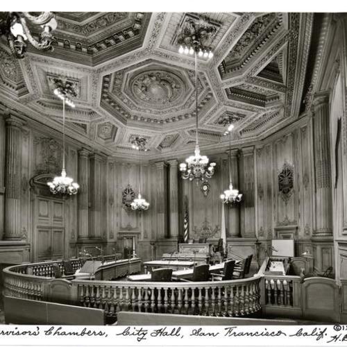 Supervisors' Chambers, City Hall, San Francisco Calif