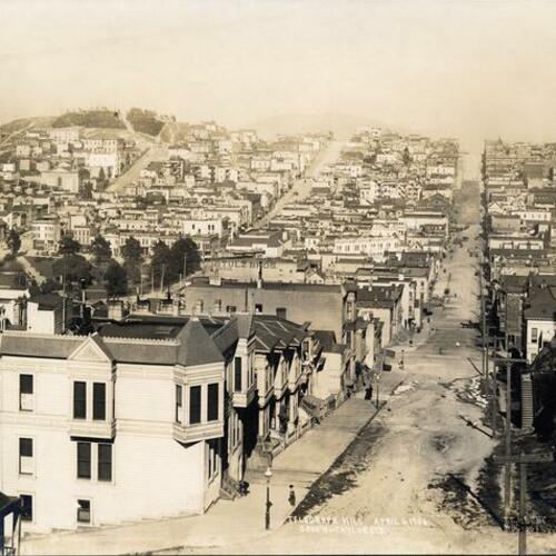 Telegraph Hill, April 6, 1906; Green and Taylor streets