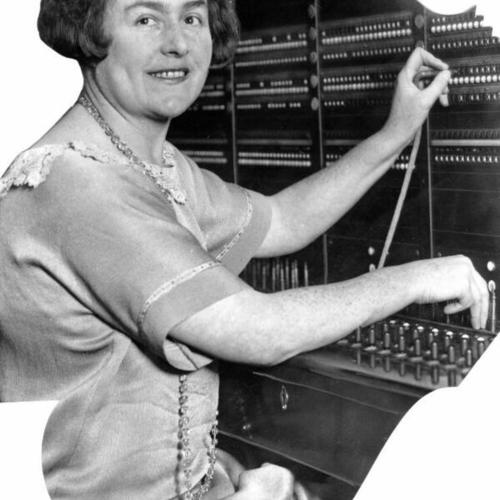 [City Hall telephone operator Mrs. Josephine R. Black]