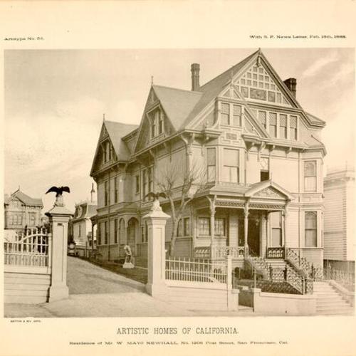 ARTISTIC HOMES OF CALIFORNIA, Residence of Mr. W. MAYO NEWHALL, No. 1206 Post Street, San Francisco, Cal