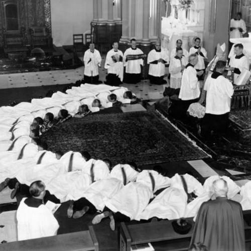 [Priests being ordained at Old St. Mary's Cathedral]