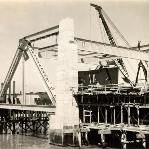 [Construction of the San Francisco-Oakland Bay Bridge]