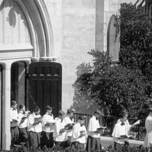 [Choir boys at Grace Cathedral]