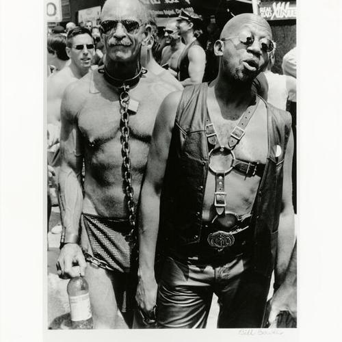 [Men in costume for Folsom Street Fair]