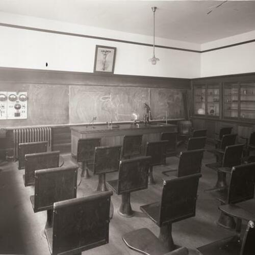 Sacred Heart College science classroom