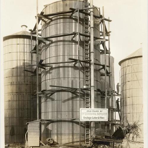 [Silos and cutting machine at the Panama-Pacific International Exposition]