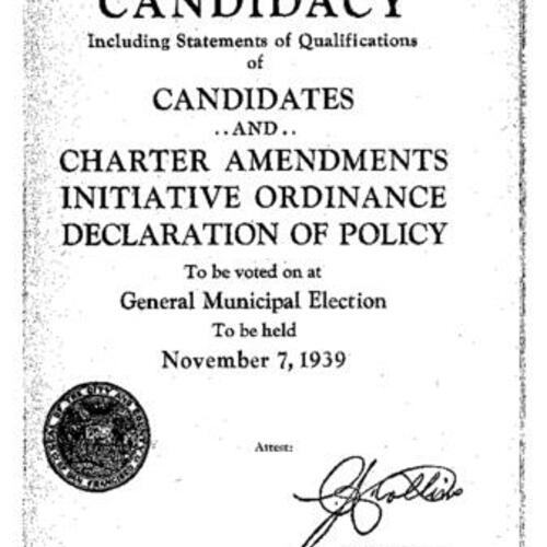 1939-11-07, San Francisco Voter Information Pamphlet