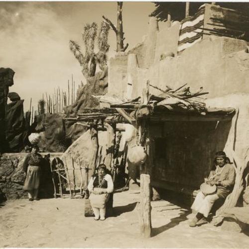[Pueblo Indian Village in Grand Canyon of Arizona exhibit in The Zone at the Panama-Pacific International Exposition]