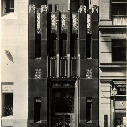 [Front entrance of the Chapman DeWolfe and Company building]
