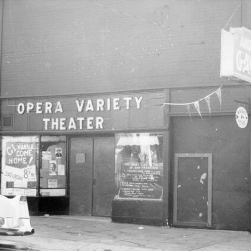 [Exterior of the Opera Variety Theater]