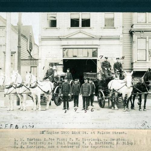 [Firefighters of Engine 25 at 22nd and Folsom streets]