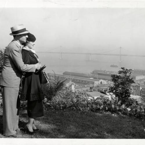 [William Powell and Myrna Loy on Telegraph Hill]