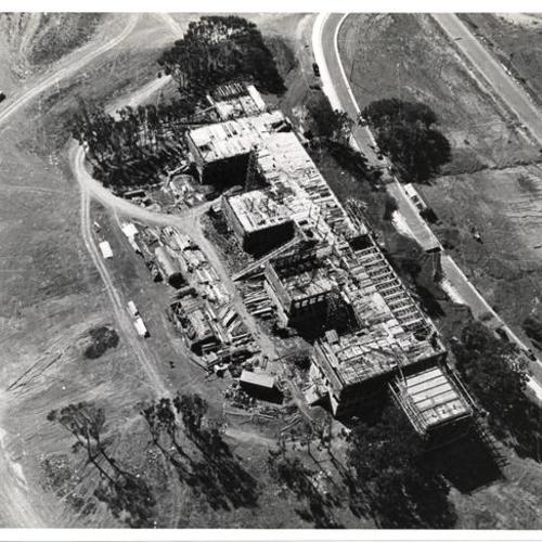[Aerial view of construction of San Francisco Junior College campus]
