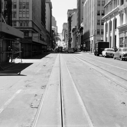 [California Street near Front, view west]
