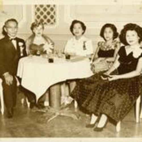 [Joan May's mother and father at a banquet for Gran Oriente Filipino at the Palace Hotel]