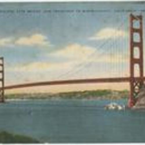 [Golden Gate Bridge, San Francisco to Marin County California]