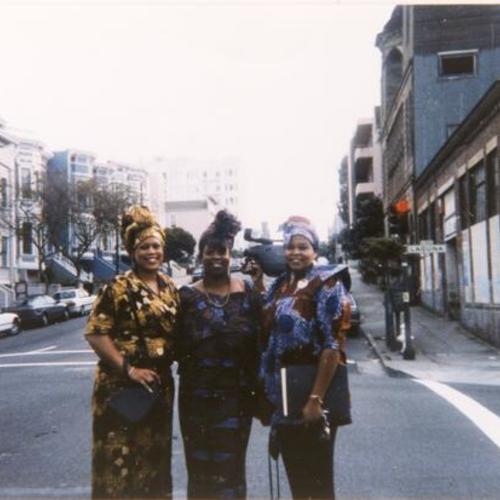 [Anna, Lorraine and Theresa at Jones Church 50th Anniversary in 1993]