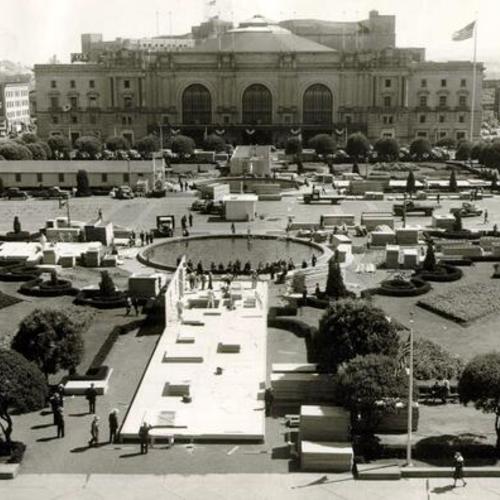 [Construction of Temporary Barracks to be located in the Civic Center Plaza]