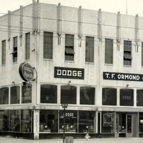 [T. F. Ormond Co. on the corner of Geary street]