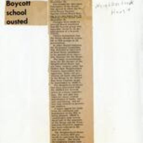 Boycott school ousted