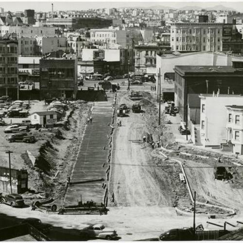 [Construction on extension of Gough Street]