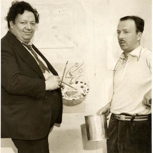 [Diego Rivera (left) and Lord Hastings of England]