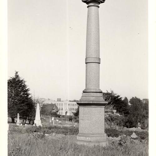 [C. Mangels monument in Masonic Cemetery]