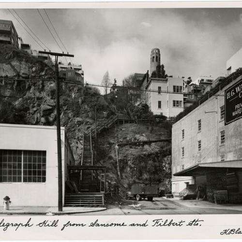 Telegraph Hill from Sansome and Filbert streets
