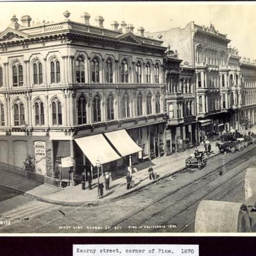 Kearny Street, corner of Pine, 1870