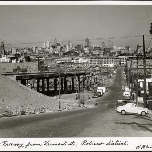 [View of Bayshore Freeway from Vermont Street]
