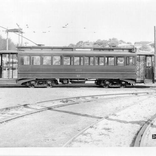 [Market Street railroad 3 line streetcar.  Car number 109]