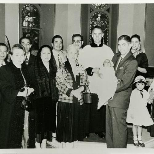 [Christening of Ricardo at Old Saint Mary's Cathedral on Van Ness]