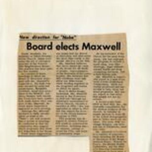 Board Elects Maxwell (1 of 2)