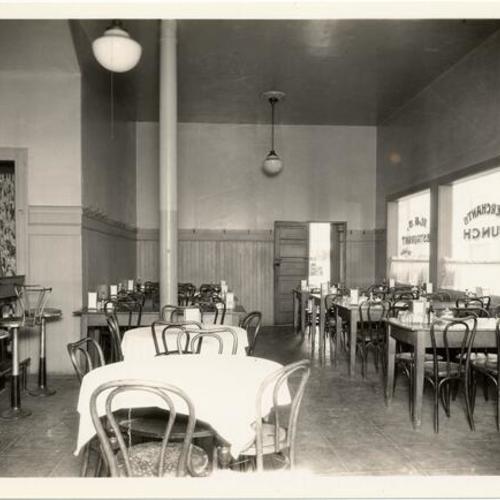 [Interior of Merchants Lunch restaurant]