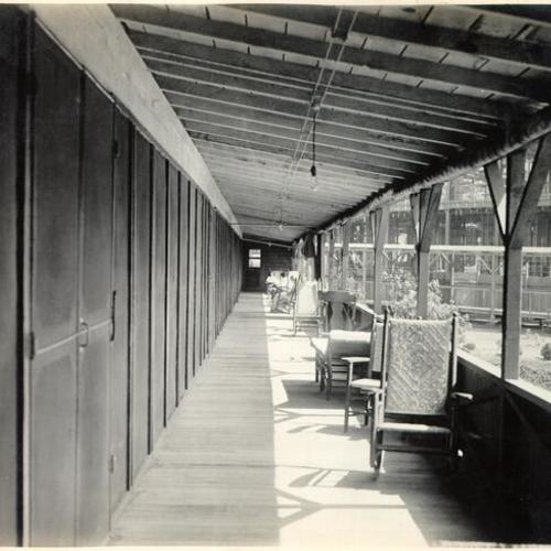 [Sun porch in tuberculosis ward No. 1, San Francisco City and County Hospital]